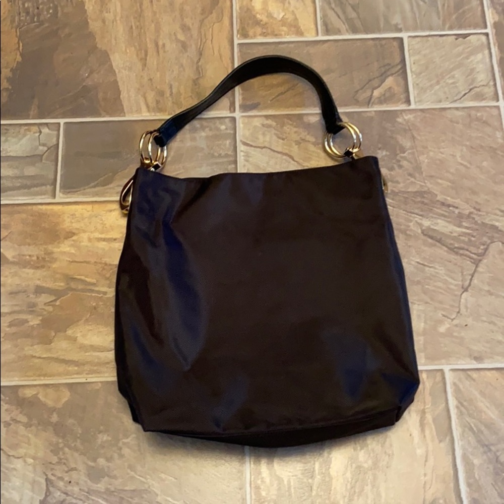 JPK PARIS 75 Classic Black Shoulder Bag with Gold Hardware